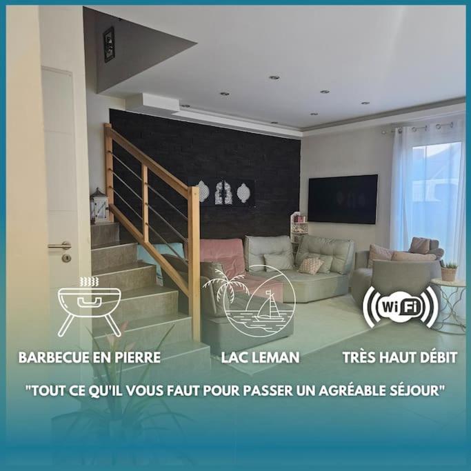 Villa Moderne, A 2 Pas Du Lac Leman Sciez Luaran gambar
